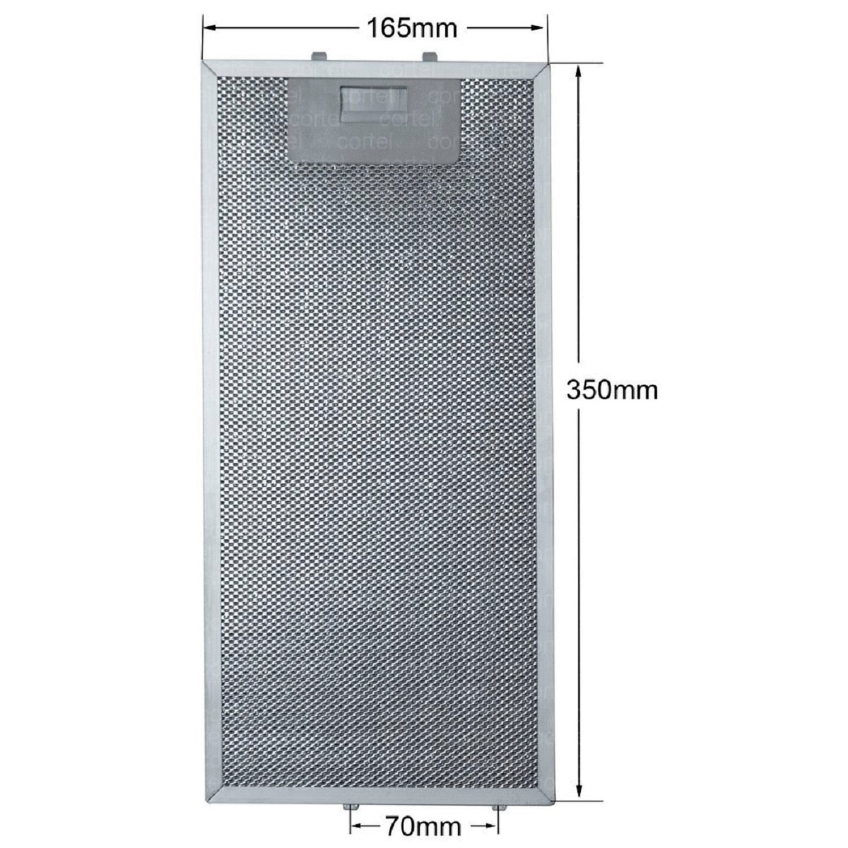 00435204 Davlumbaz Filtresi 350x165mm 350 x 165 mm Mesh Metal Yağ Filtresi Beko, AEG, Bosch, Siemens, Balay için Yedek Parça