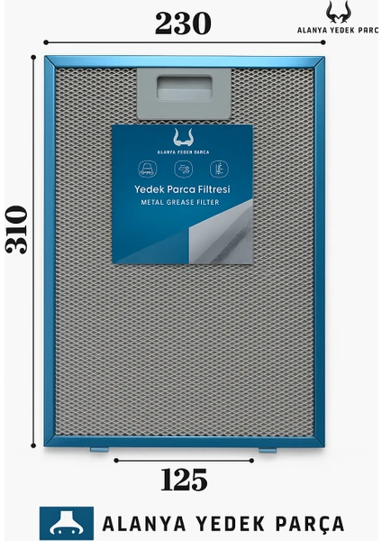 310x230 mm Cooker Hood Mesh Filter 31x23 cm Aluminum Range Hood Grease Filter for Termikel