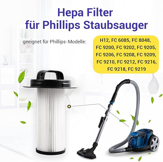 Hepa filtre Phillips elektrikli süpürge torbasız Marathon H12 diğerleri için FC6085 FC9200 FC9202 FC9204 gibi 432200524860