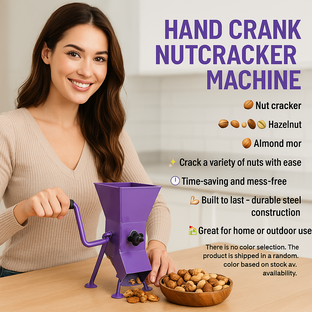 Nutcracker Hand Crank Nutcracker Tool,Adjustable and Steel Nut Cracker Sheller