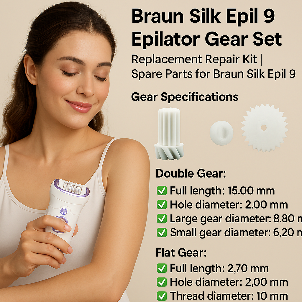 Braun Epilator Silk Epil 9 Series SilkEpil Epilation Part Repair Kit Accessory Replacement Spare Part Gear