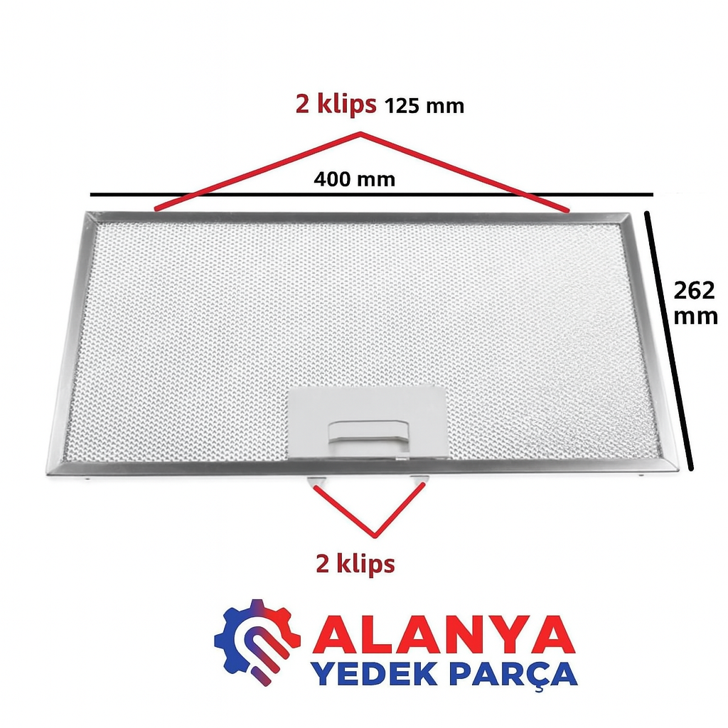 400x262 mm Metal Aspiratör Davlumbaz Yağ Filtresi 40x26 – Mekappa, Termikel, Alveus, Beko, Kügerr Uyumlu 546894793