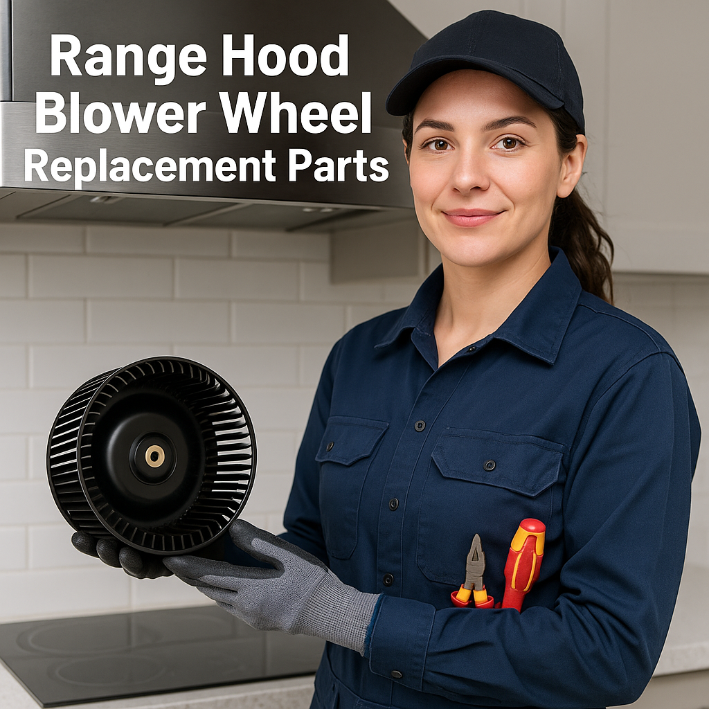 Extractor Hood Dual Fan Blade 13cm 44 Fins 5mm Shaft for Kitchen Vent