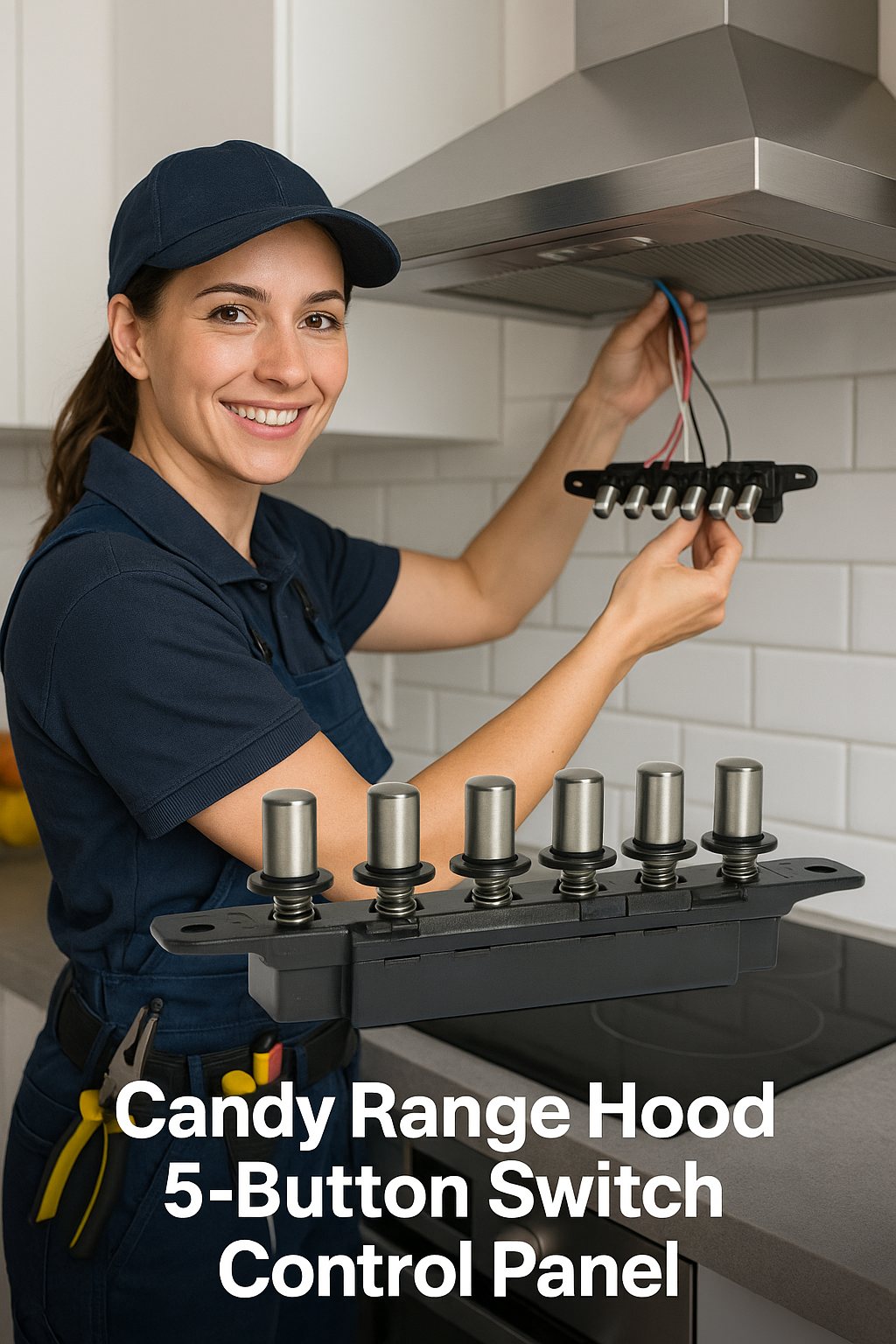 Candy Range Hood 5-Button Switch Control Panel for Cooker Hood