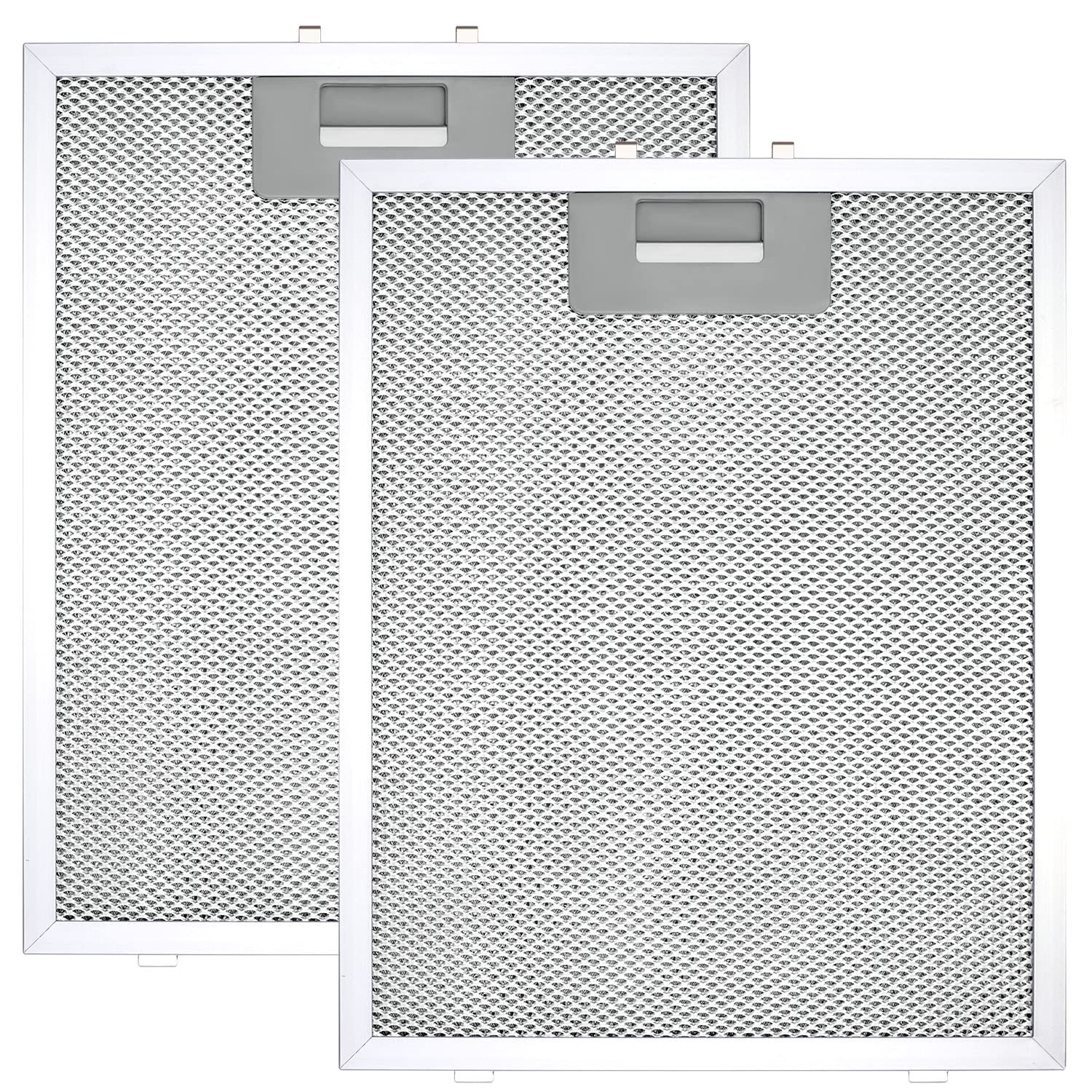 Cooker Hood Filter Replacement 300X240mm, 4-Layer Aluminum Mesh Hood Vent Filter, HR Huare Technology Aluminum Range Hood Grease Filters,2Pack