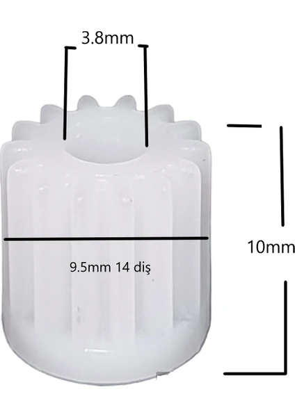 Durable Blender Whisk Gearbox Shaft Gear – Compatible with Arzum, Beko, King, Fakir, Homend, Essenso, Tefal, Goldmaster, Felix Models – Ozba Spare Parts Store