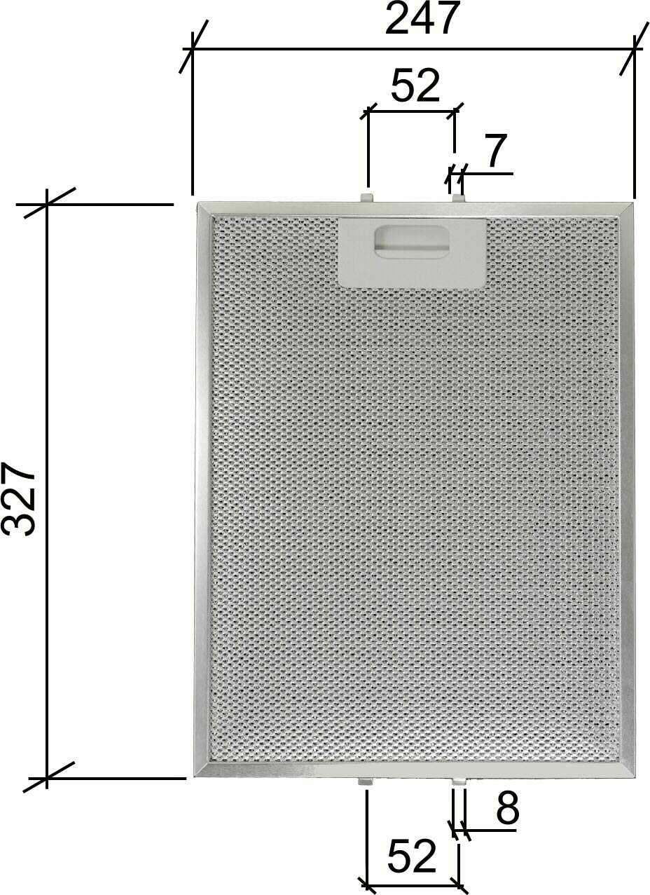 Turboair Uyumlu 247x327 mm Alüminyum Davlumbaz Filtresi - 50293009002, ALNO Modellerine Uygun