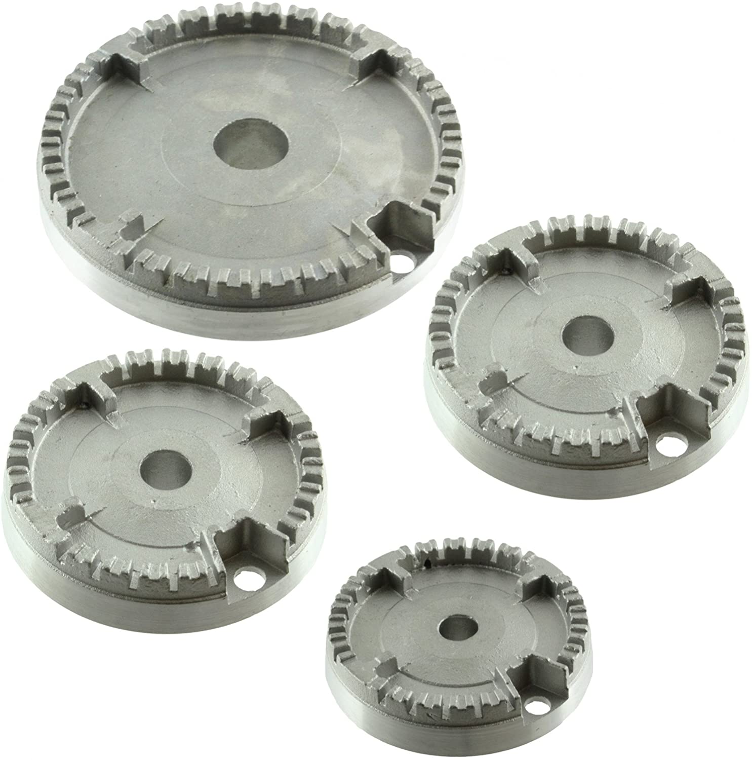 Gas Stove Cooktop Burner Wok Burner Oven Cooker Hob Gas Burner Crown & Flame Cap Kit ( Small, 2 Medium & Large, 55mm - 100mm) Spare Parts Accessory Replacement