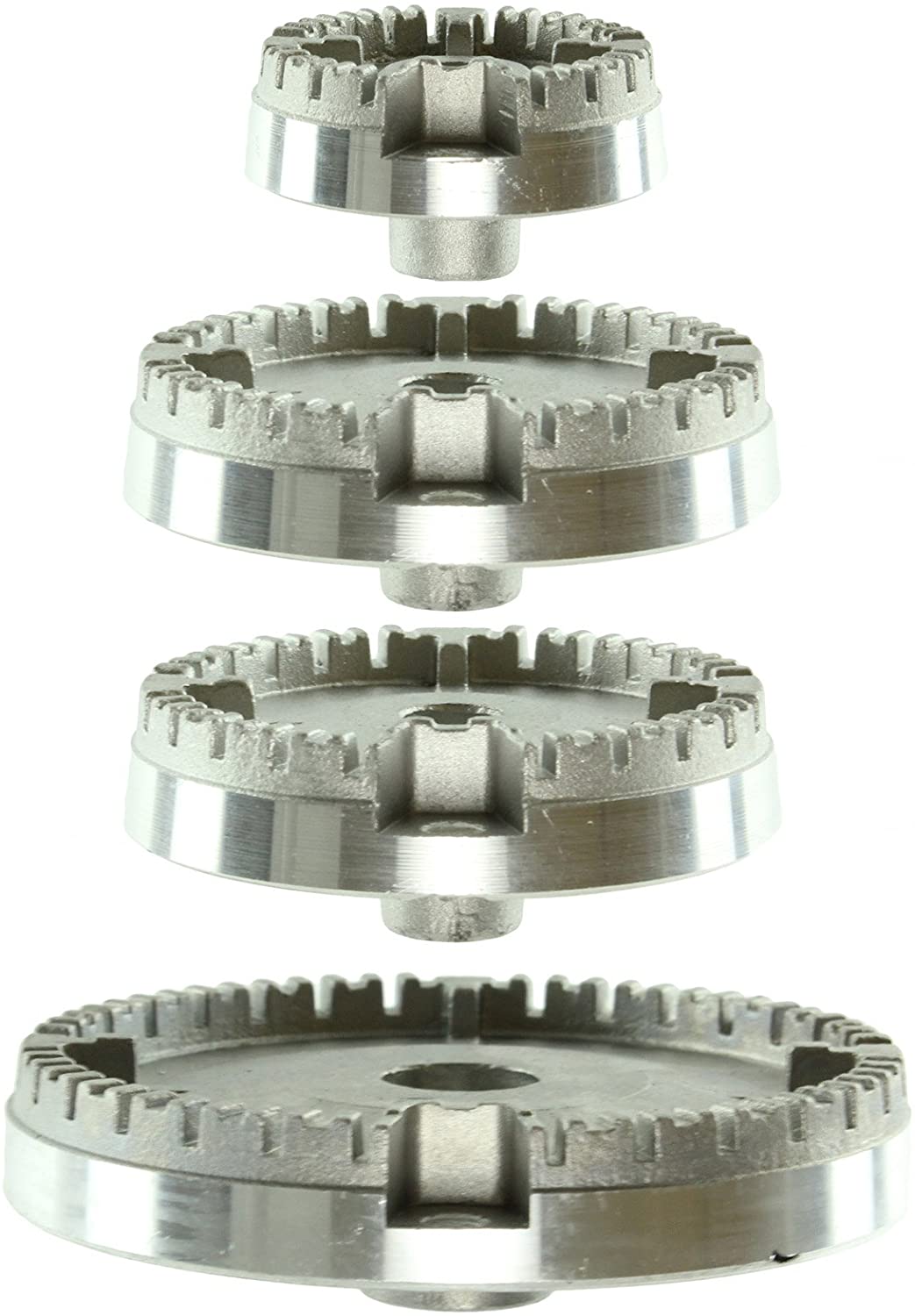 Gas Stove Cooktop Burner Wok Burner Oven Cooker Hob Gas Burner Crown & Flame Cap Kit ( Small, 2 Medium & Large, 55mm - 100mm) Spare Parts Accessory Replacement