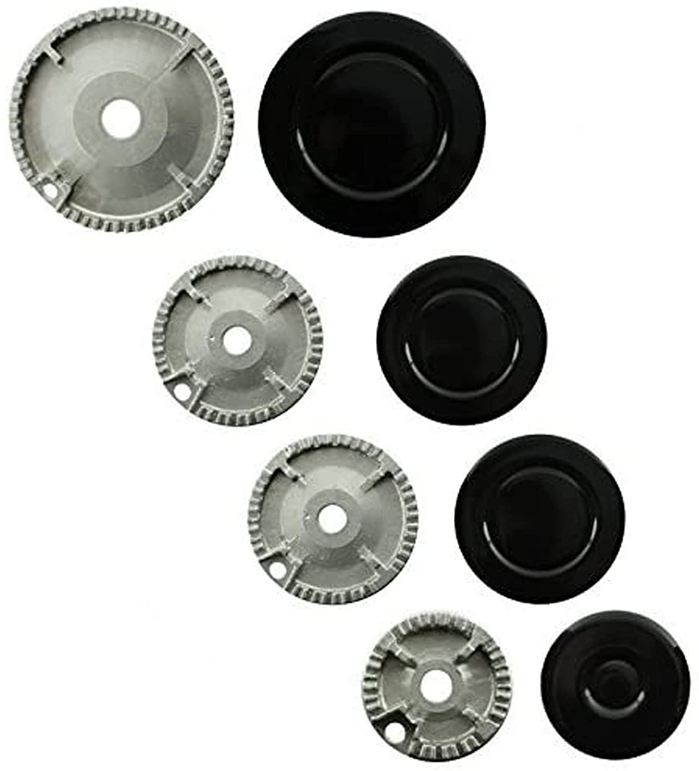 Gas Burner Crown & Cap Kit 55-100mm for Lamona Cooker Hob Pool System