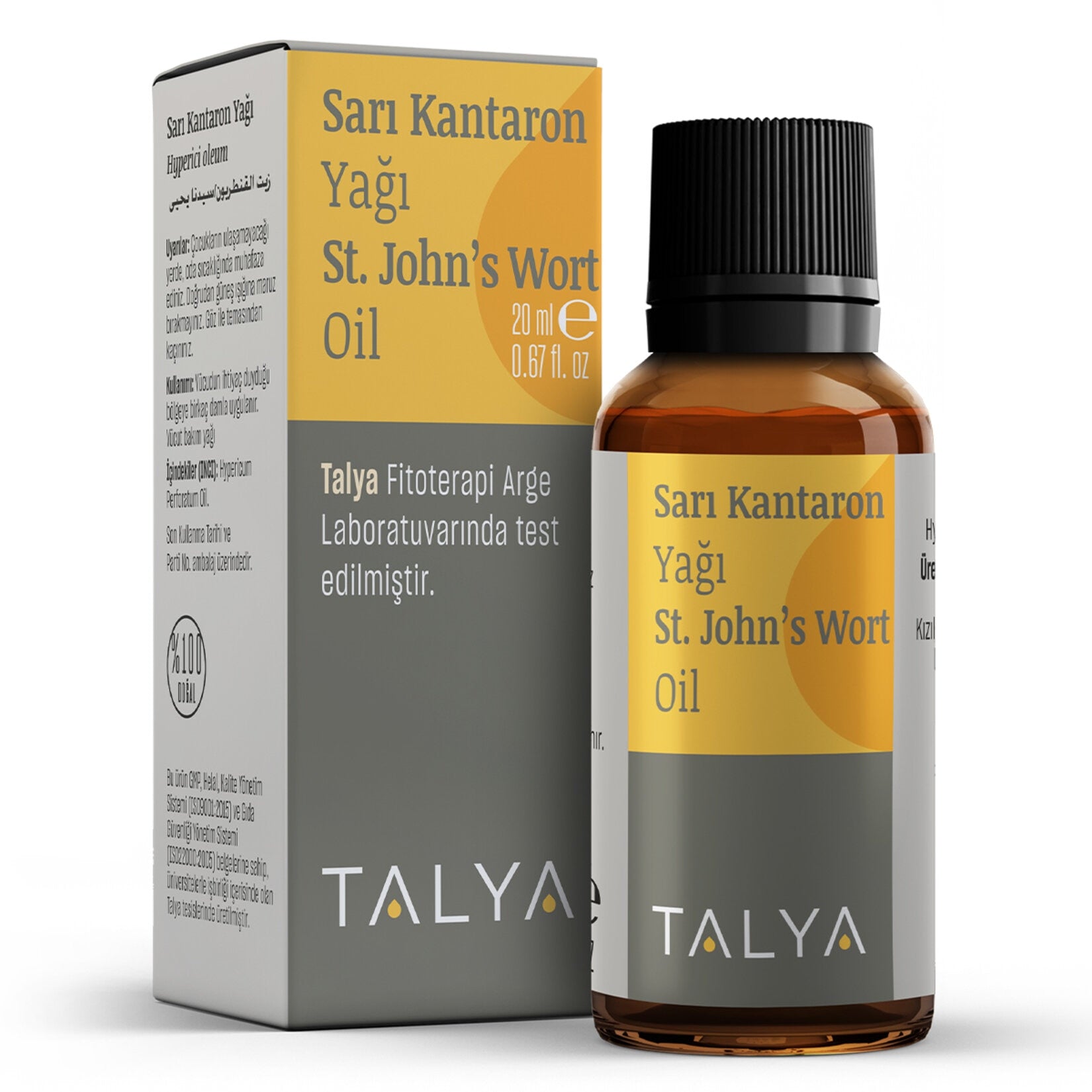 Talya Yellow Kantaron Oil 20ml – 100% Natural Hypericum Perforatum Skin