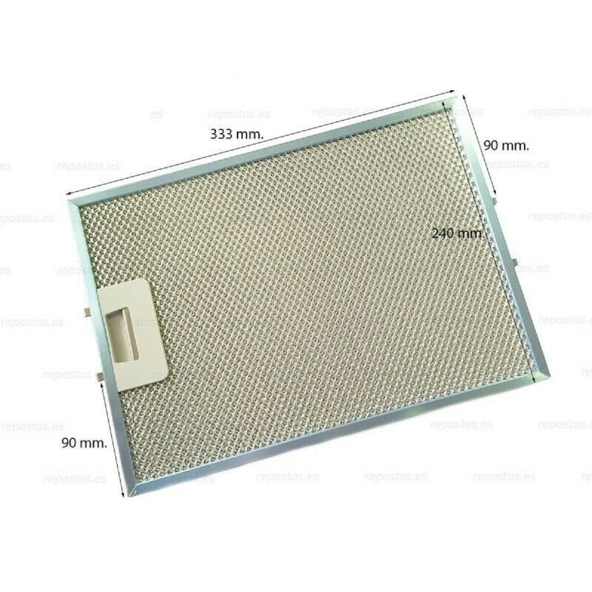 YY87X6378 Cooker Hood Filter, 333x238 mm, Metal Grease Filter replacement for Brandt, De Dietrich, Fagor, Sauter and Thomson,