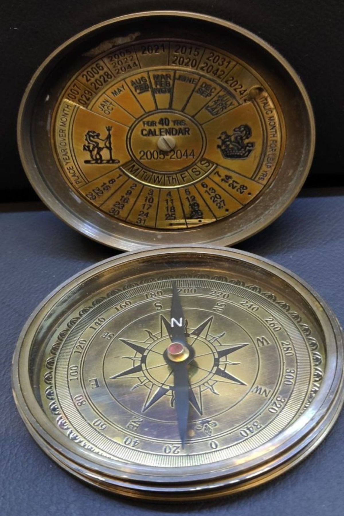 Magnetic Compass 8 CM Bronze Tumbled Brass Anchor Sailor