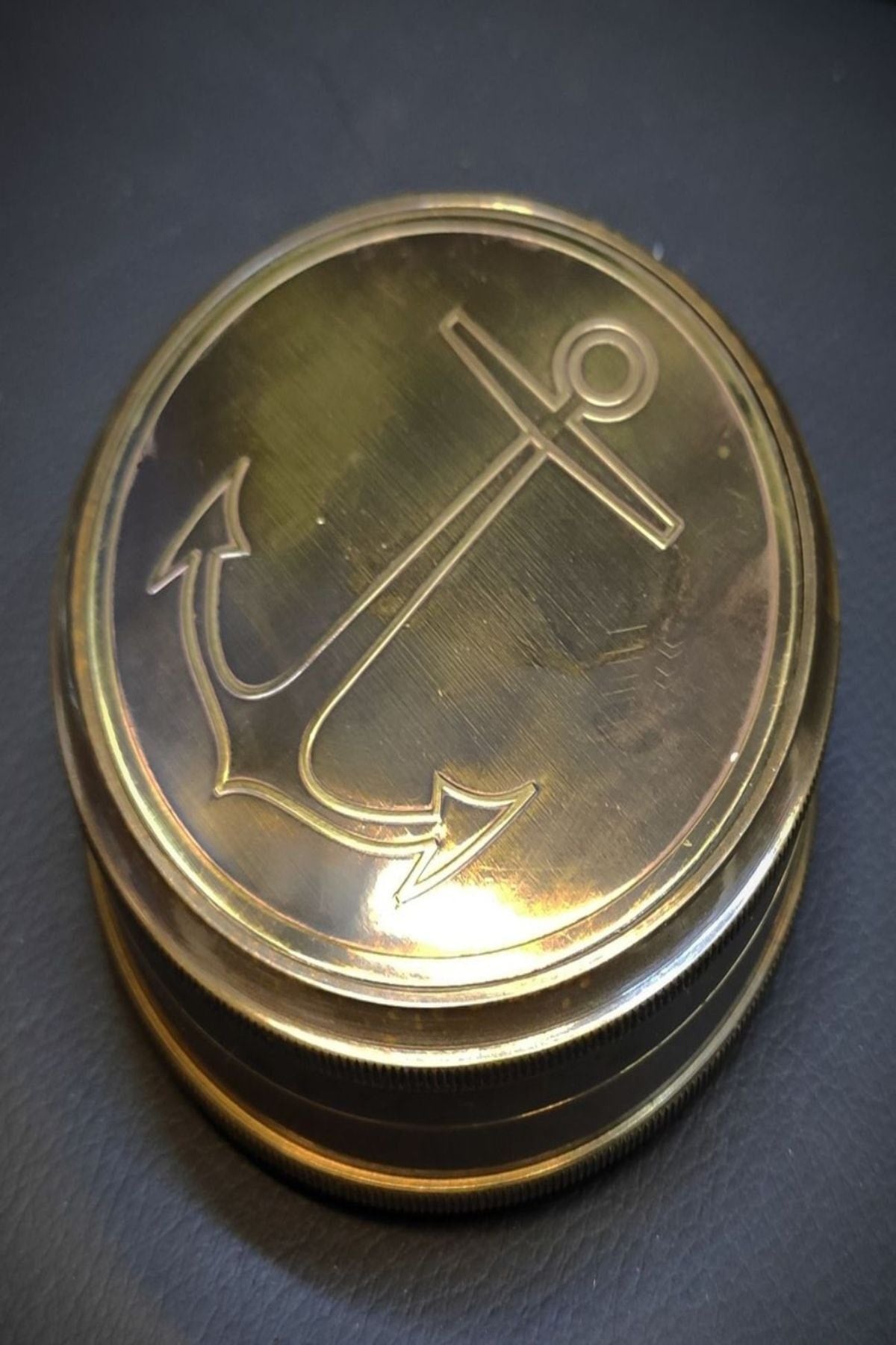 Magnetic Compass 8 CM Bronze Tumbled Brass Anchor Sailor