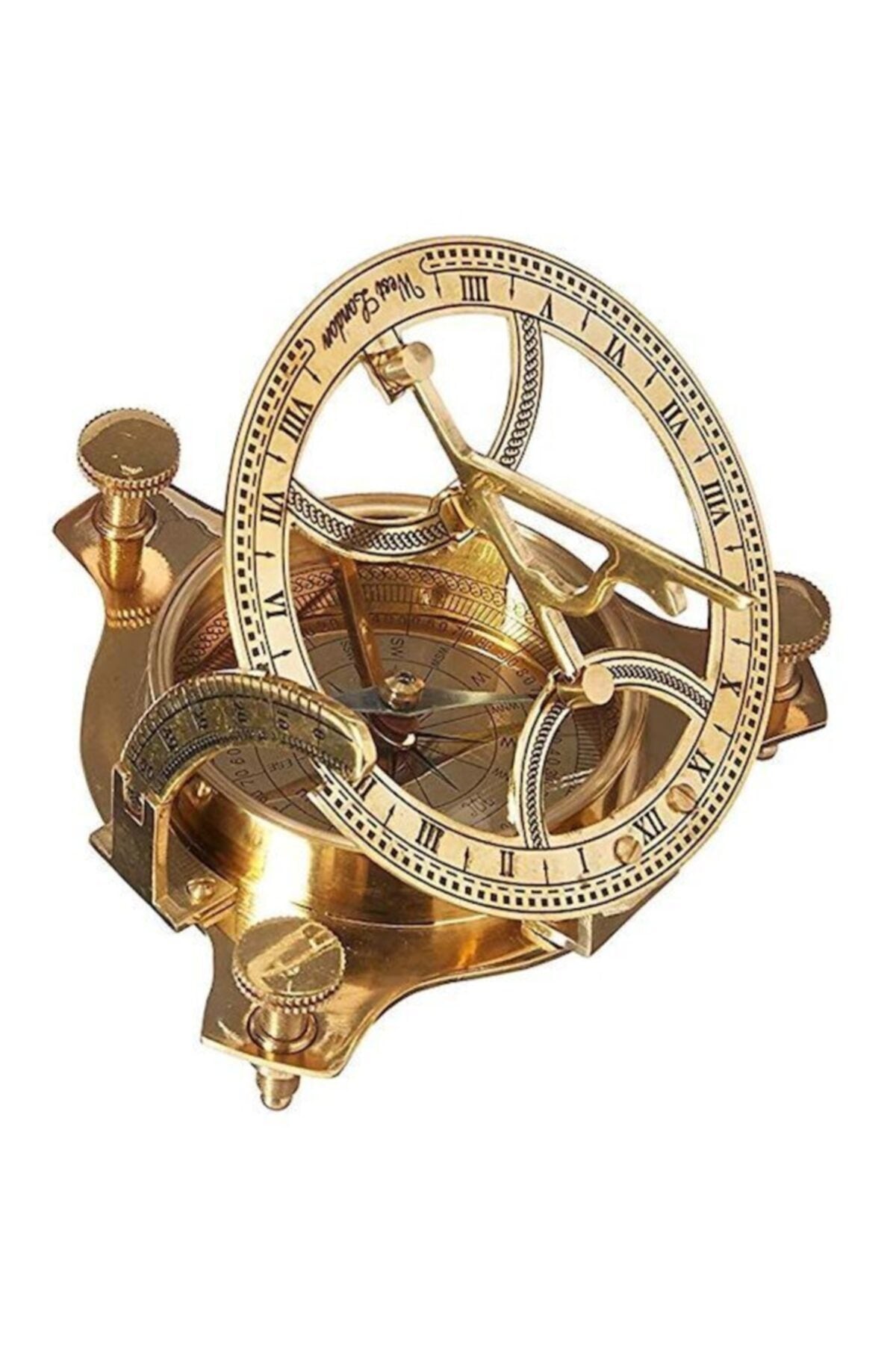 🧭 Compass with Sundial 12 cm Brass Marine Anchor Navigation Gift – Sailor Boat Collectible