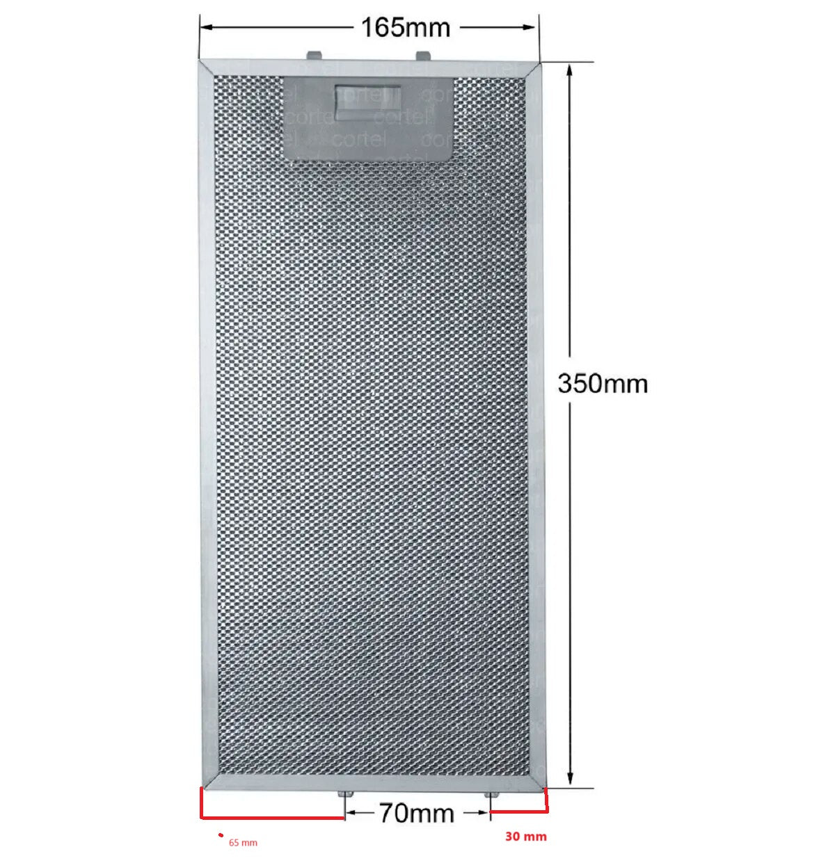 00435204 Cooker Hood Filter 350x165mm 350 x 165 mm Mesh Metal Grease Filter for Beko, AEG, Bosch, Siemens, Balay,