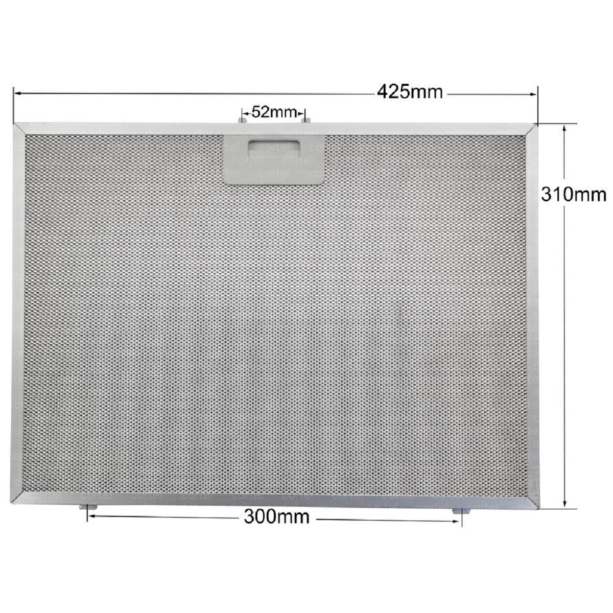 00671276, 671276 – Davlumbaz Filtresi, Metal Yağ Filtresi – 425×310 mm Balay, Bosch, Neff, Pitsos, Siemens