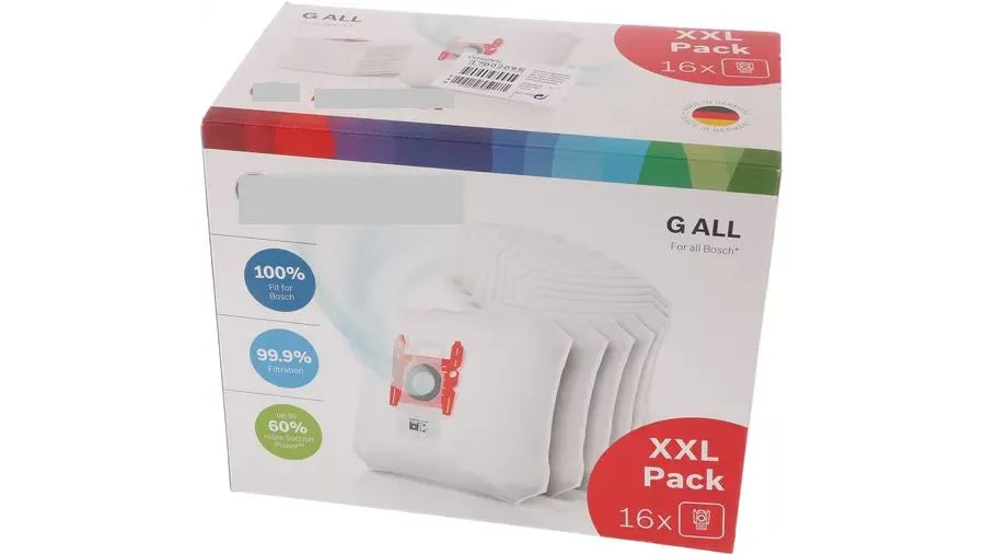 17002095 - BBZ16GALL Мешки-пылесборники PowerProtect для пылесосов Bosch, тип G ALL, 16 шт