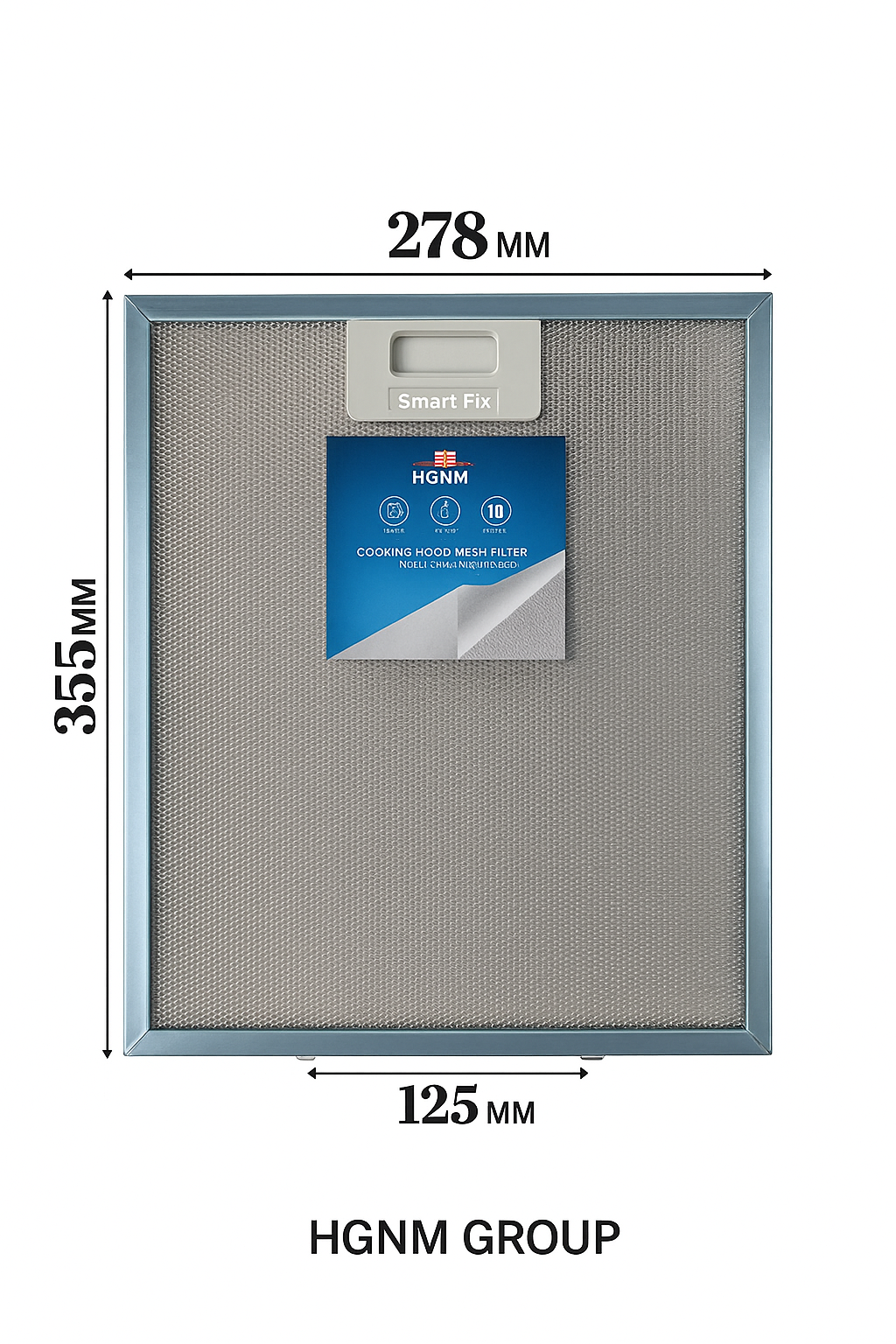 278x355 mm Davlumbaz Yağ Filtresi – White Daisy Gusto Aspiratör Tel Filtre