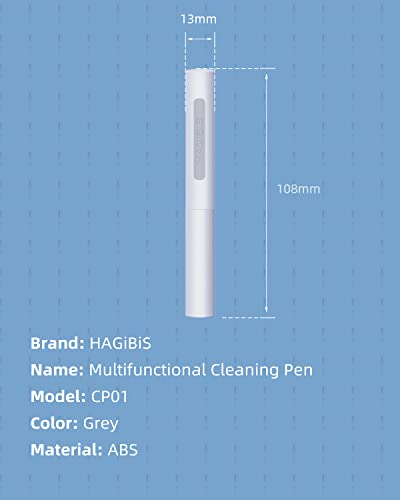 Hagibis Cleaning Pen for Airpods Pro 1 2 Multi-Function Cleaner Kit Soft Brush for Bluetooth Earphones Case Cleaning Tools for Lego Huawei Samsung MI Earbuds (White)