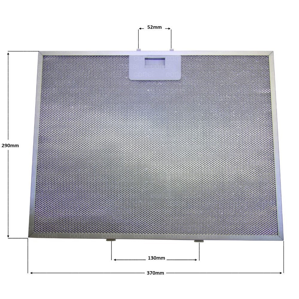 370x290 mm davlumbaz yağ filtresi