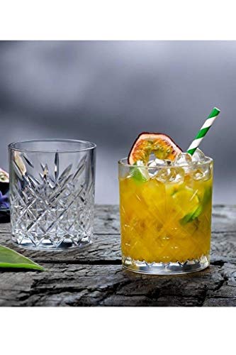 Набор Paşabahçe Timeless из 4 бокалов 345 мл для виски и напитков — прозрачное стекло, элегантный дизайн