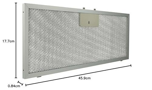 Premium-Ersatz-Metallfettfilter für Dunstabzugshauben – 45,9 x 17,7 cm – Passend für Whirlpool, Indesit, Electrolux, Elica, Gorenje und mehr