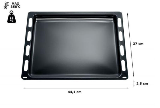 Oven Baking Tray, Cake Tray, Pizza Tray, 441 x 370 x 24.5 mm Enamelled, Stove, Bosch Siemens Viva 00748225, HEZ431001, 00741161, 00740853