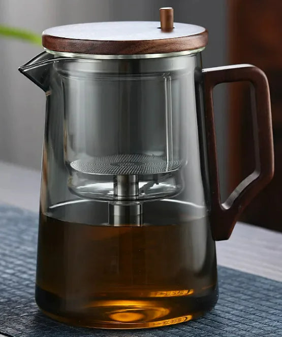 💎 Tea Water Separation Teapot – Heat-Resistant Borosilicate Glass, Elegant & Durable ☕ | 550ml / 750ml