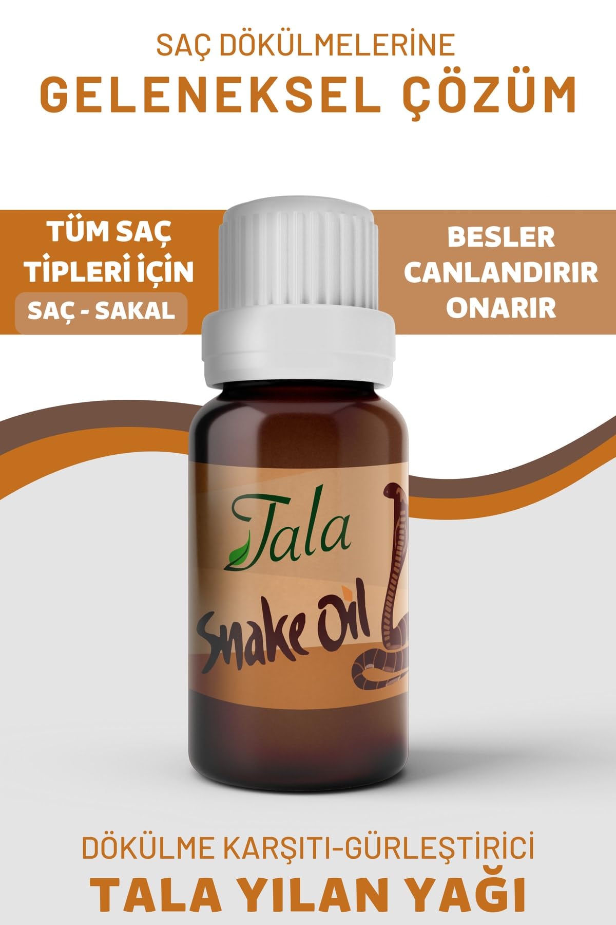 6 pcs Growth Stimulus-Tala Snake Oil 20ml,0.7oz Natural Hair Loss Baldness Prevention