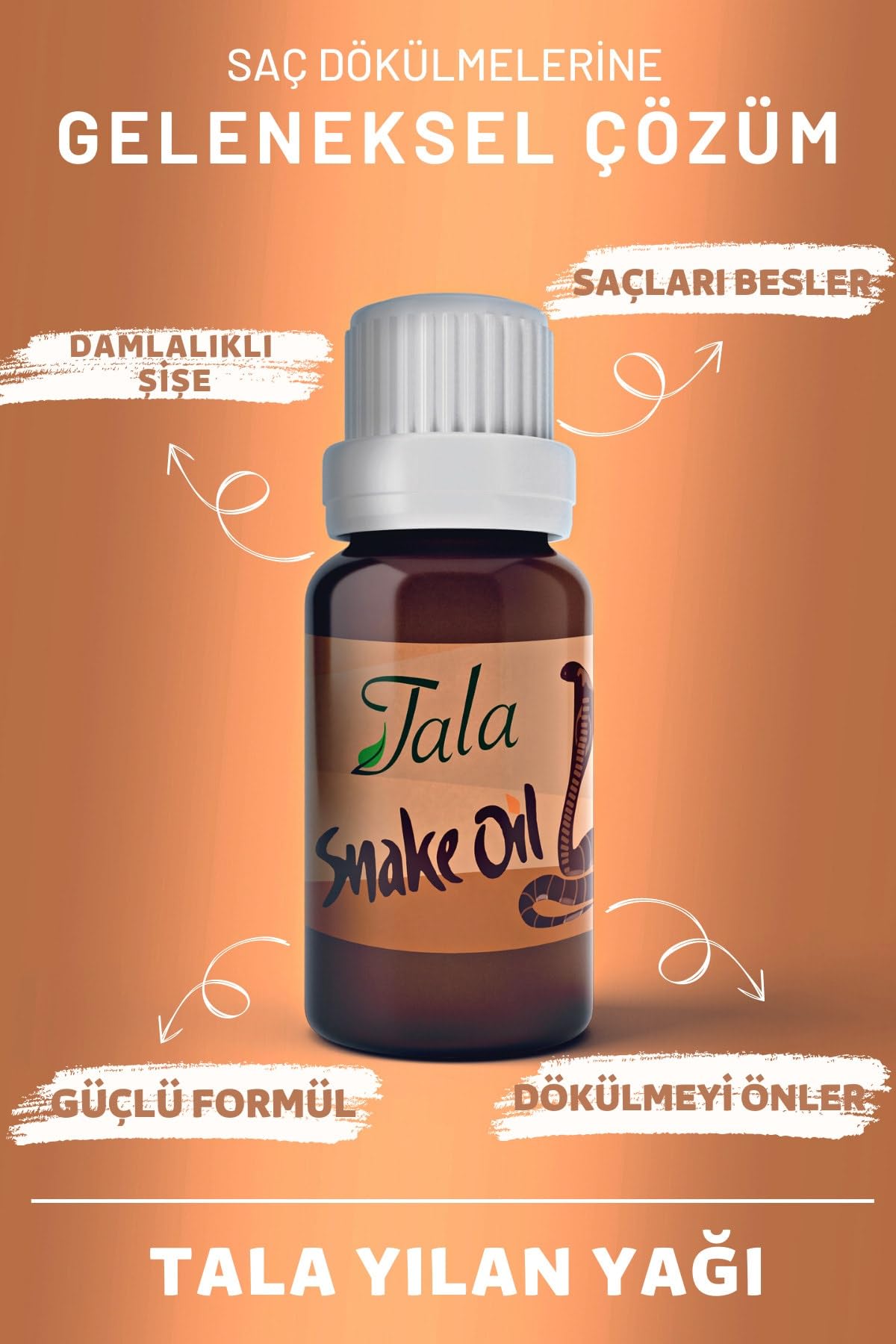 6 pcs Growth Stimulus-Tala Snake Oil 20ml,0.7oz Natural Hair Loss Baldness Prevention