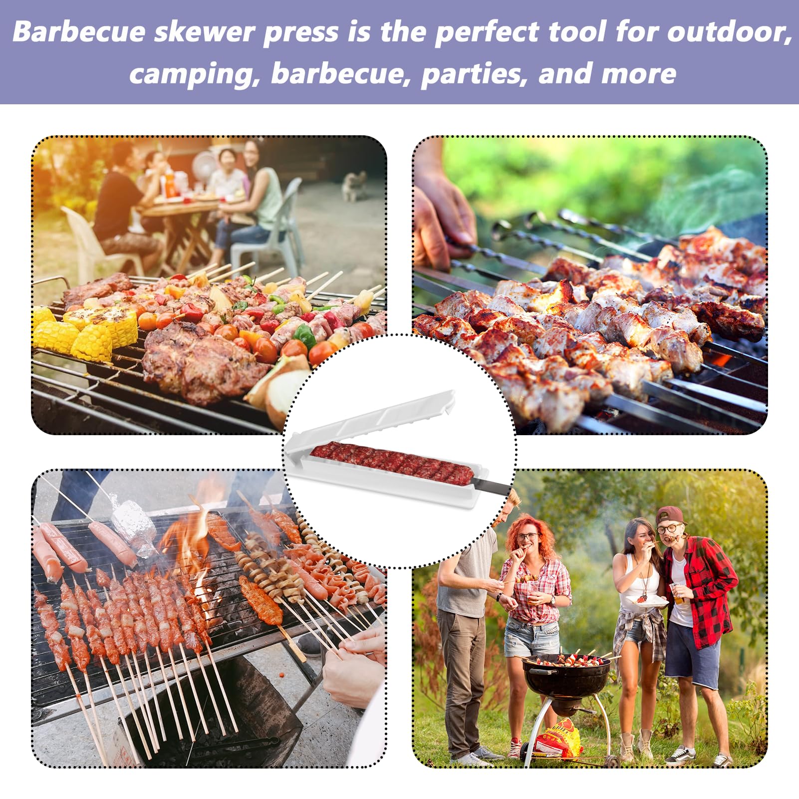 Пластиковая формочка для кебаба, ручная машинка для люля-кебаба, многоразовый пресс для шашлыка