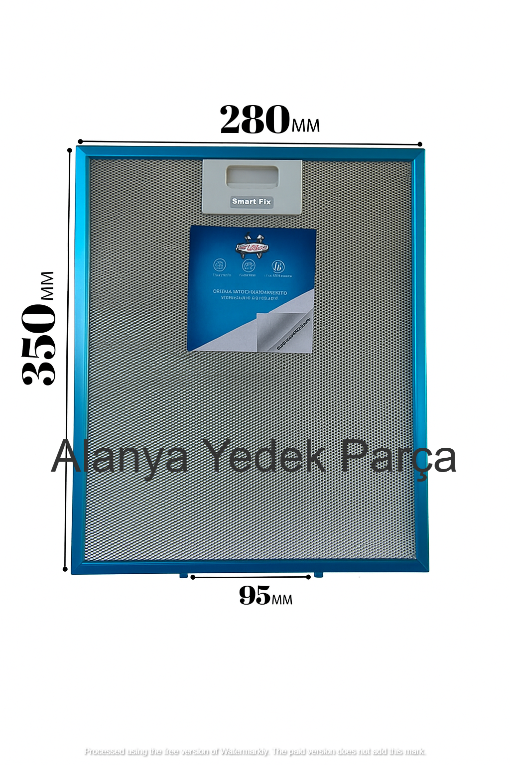 81460024 Teka Aspiratör Davlumbaz Filtresi 280×350 mm Yağ Filtresi Gefest BY-GE-282350-9R-5 Uyumlu