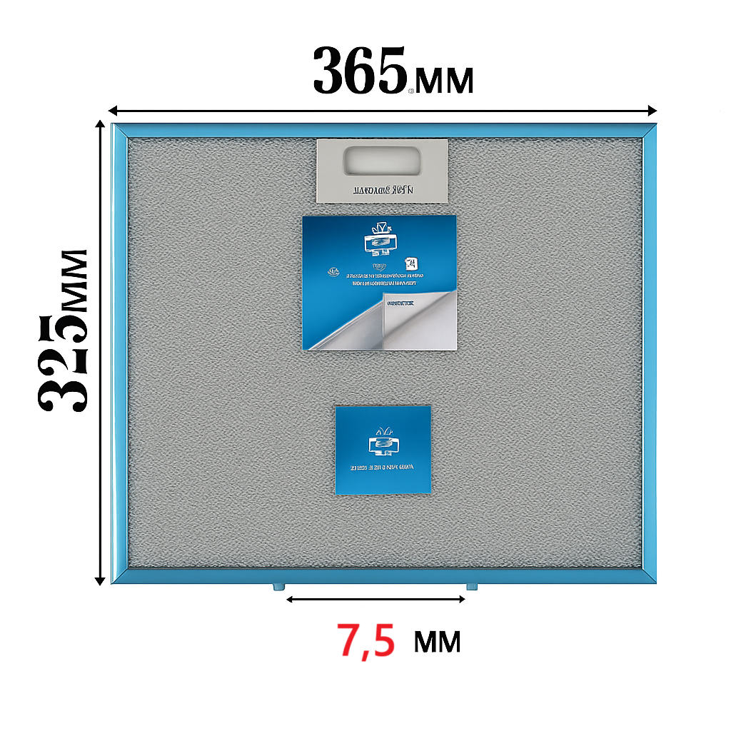  Davlumbaz Yağ Filtresi 365x325mm Orta Ara 7,5mm