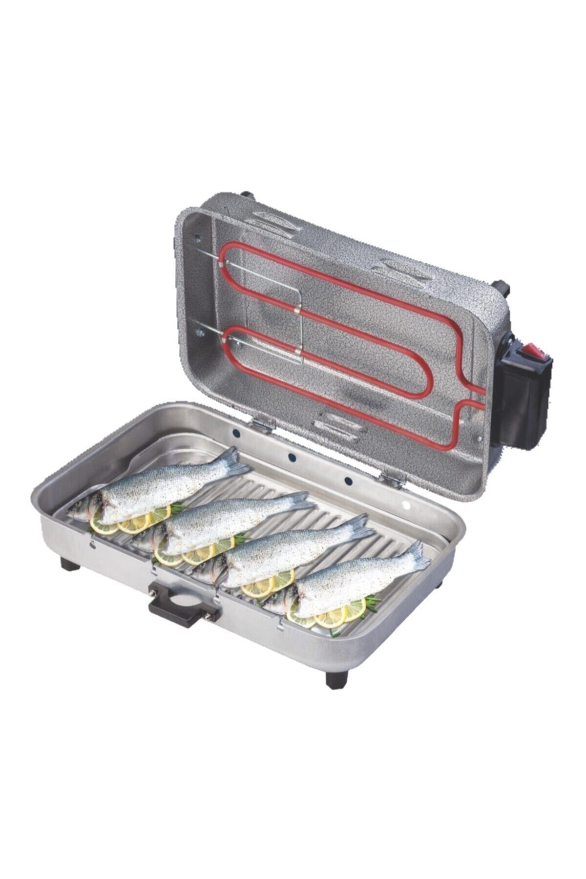 Smoker Elektrogrill Barbecue mit 4 Spießen Standardgröße 31x21 CM Indoor BBQ Fisch Fleisch Hähnchen Smoker Elektro Best Indoor