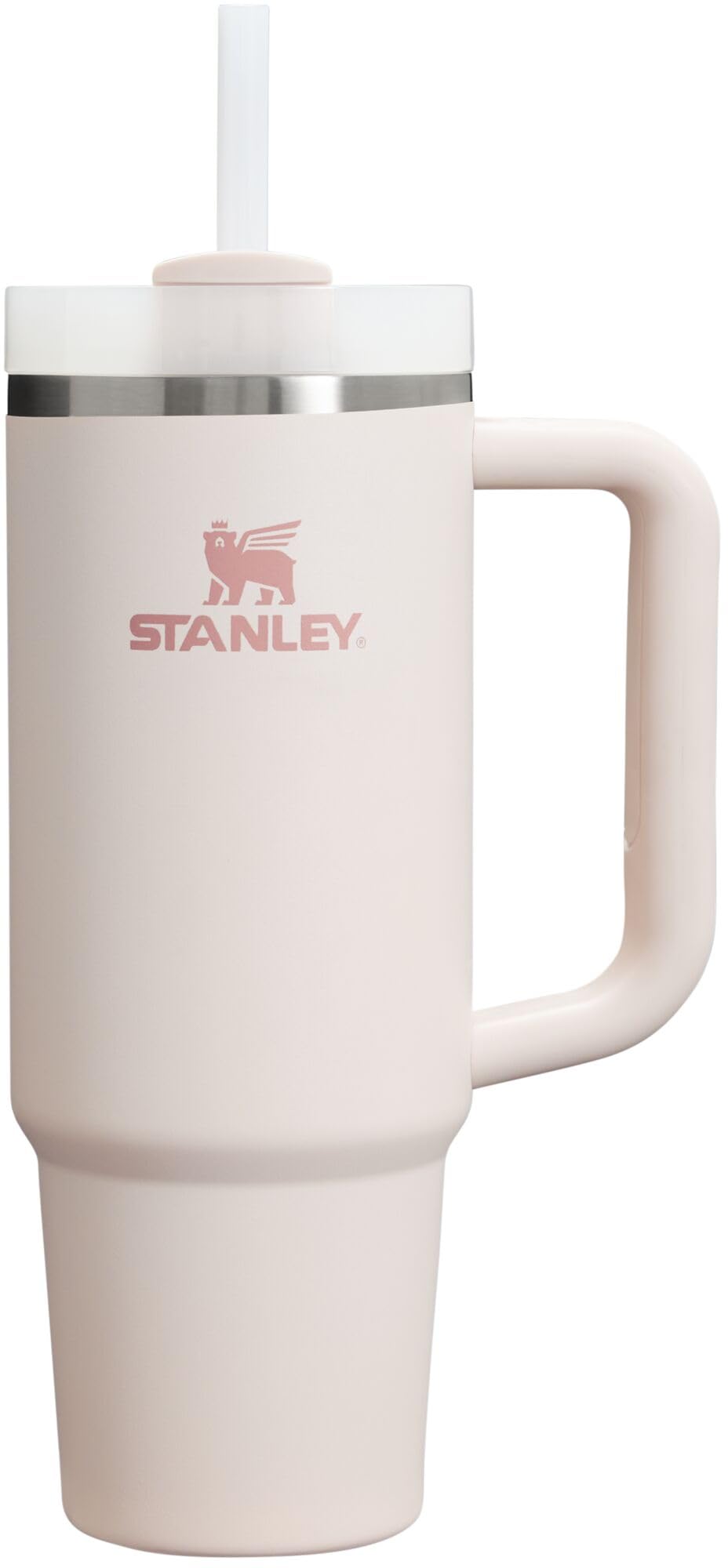 Stanley Quencher H2.0 FlowState Stainless Steel Tumbler with Lid & Straw, Vacuum Insulated for Water, Iced Tea, Coffee & Smoothies, Rose Quartz 2.0 - 30 OZ / 0.89 L