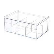 Load image into Gallery viewer, Deluxe Acrylic Tea Box Organizer: A Multifunctional Storage Solution with Six Compartments for Tea Bags, Coffee, Teacup, Infuser, and Lid - Perfect for Home and Kitchen Use
