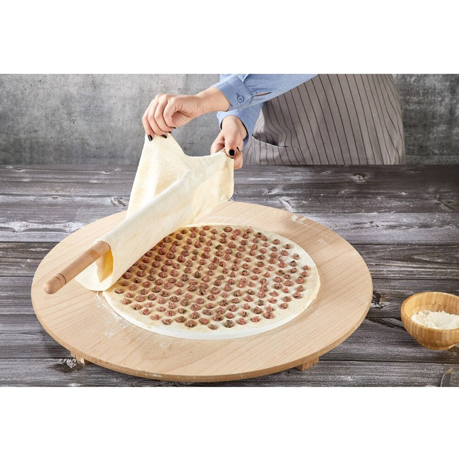 Premium 40 Cm Ravioli-Form – 200-Loch Teigpresse Aus Aluminium, Lebensmittelecht – Für Mantı, Pelmeni, Knödel & Ravioli (einfach, Robust)