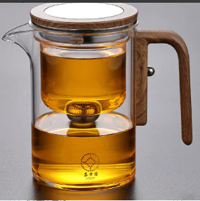 💎 Tea Water Separation Teapot – Heat-Resistant Borosilicate Glass, Elegant & Durable ☕ | 550ml / 750ml