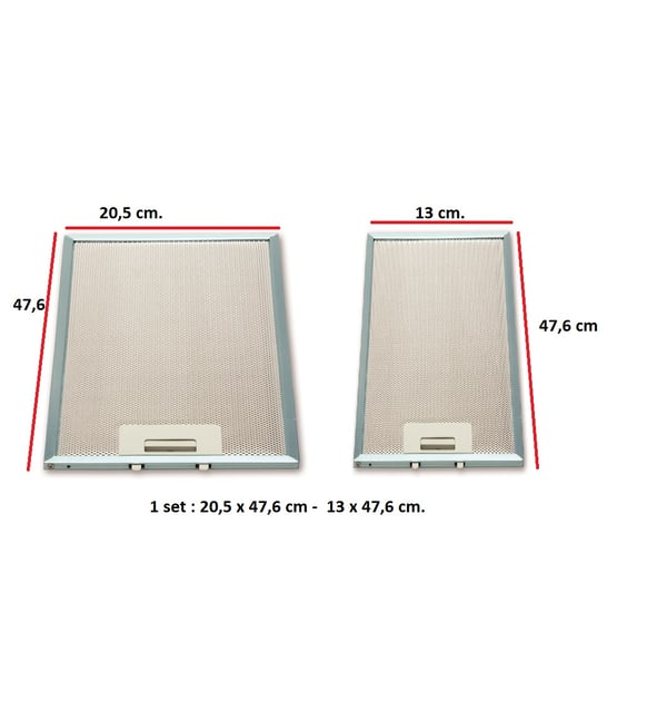 Aspiratör Davlumbaz Filtre Seti 205 X 476 mm ve 130 X476 Etsy 1350 Davlumbaz Yağ Filtresi Mutfak Aspiratörü Havalandırma Alüminyum