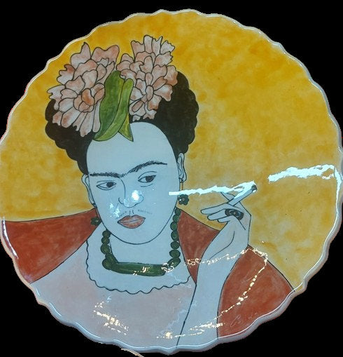 Handmade Frida Kahlo Decorative Plate - Perfect Gift for Art Lovers