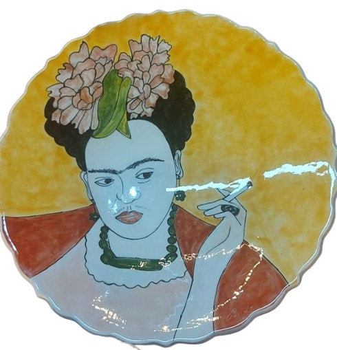 Handmade Frida Kahlo Decorative Plate - Perfect Gift for Art Lovers