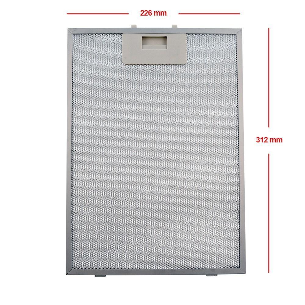 Luxell DA6-830 DA6-833 Davlumbaz Metal Yağ Filtresi 312x226mm Kumtel Uyumlu