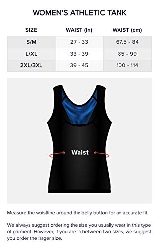 Canotta da allenamento premium da donna Sweat Shaper, gilet da sauna in polimero dimagrante (XX-Large-3X-Large, nero)