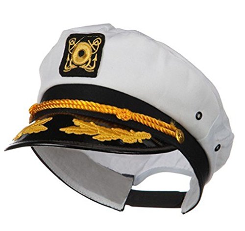 Cappello da marinaio con chiusura a scatto, regolabile, accessorio per costume da marinaio (1 pezzo)