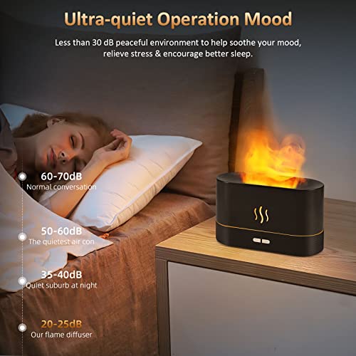 Diffusore di fiamma Umidificatore-Auto Off 180ml Diffusore di oli essenziali 