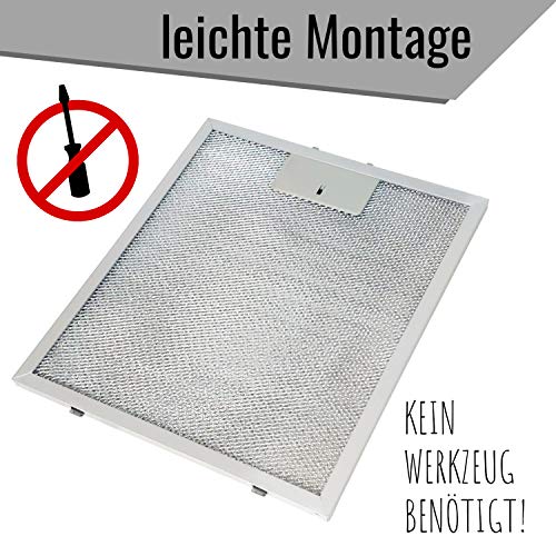 Filtro antigrasso in metallo per cappe aspiranti, 320 x 260 mm, filtro antigrasso con griglia x2