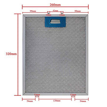 Load image into Gallery viewer, Cooker hood metal mesh grease filter for kitchen extractor fan vent 320x260

