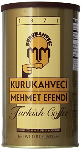 Kurukahveci Mehmet Efendi Turkish Coffee, 17.6 Ounce (Pack of 1) 500 Gr