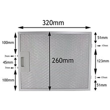 Load image into Gallery viewer, Metal Grease Filter for Howdens Lamona HJA2450 HJA2540 Cooker Hood (Silver, 320 x 260mm)
